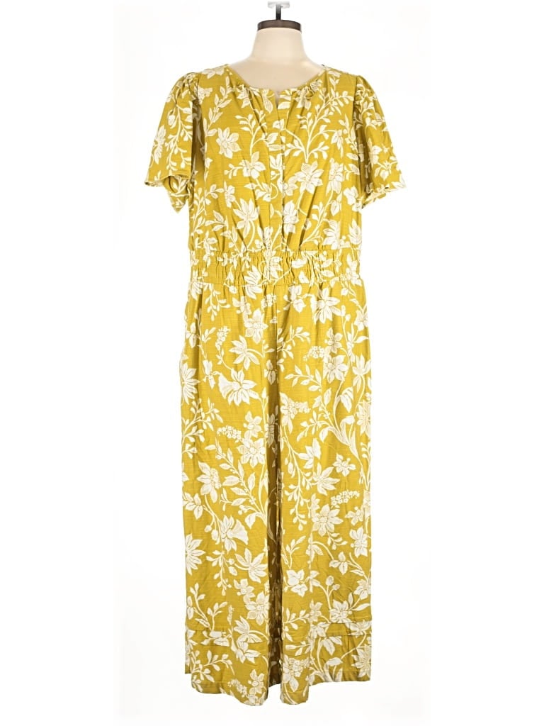 Pre-owned By Anthropologie Jumpsuit In Yellow