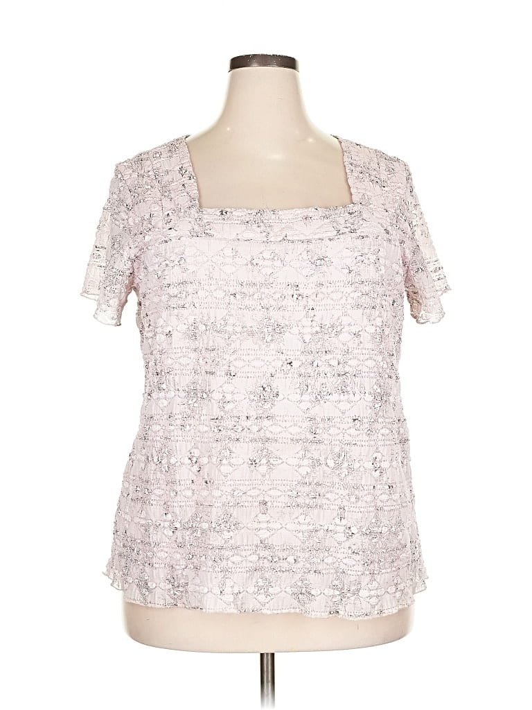 Pre-owned Dressbarn Short Sleeve Top In Pink