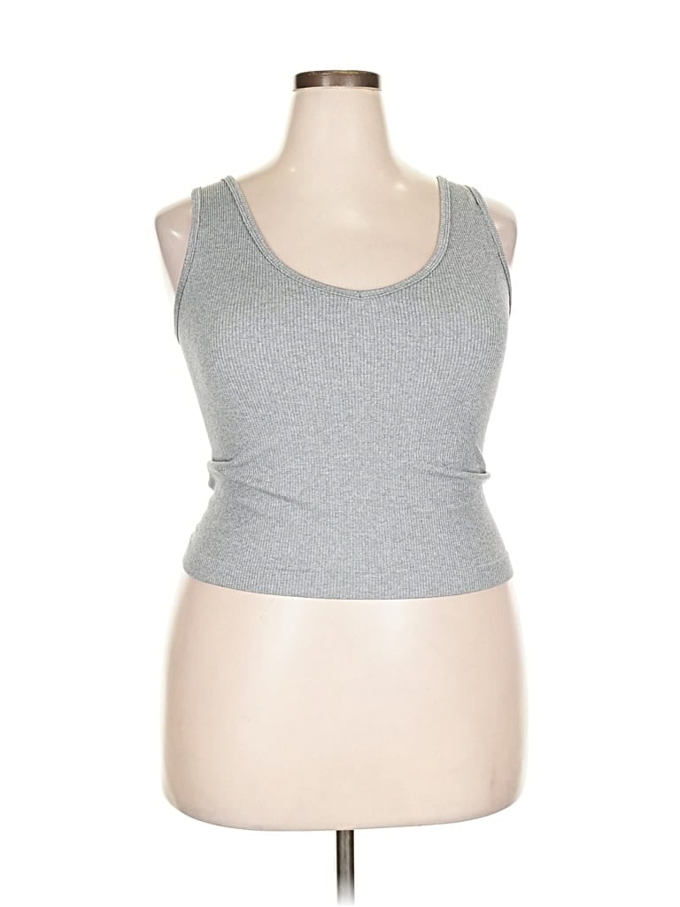 Pre-owned Only Tank Top Gray Strapless Neckline Tops