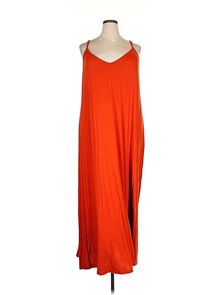 Pre-owned Shein Curve Casual Dress In Orange