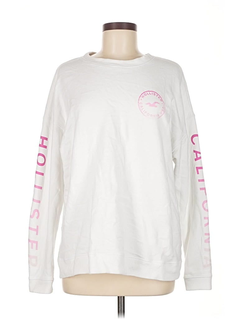 Pre-owned Hollister Sweatshirt In White