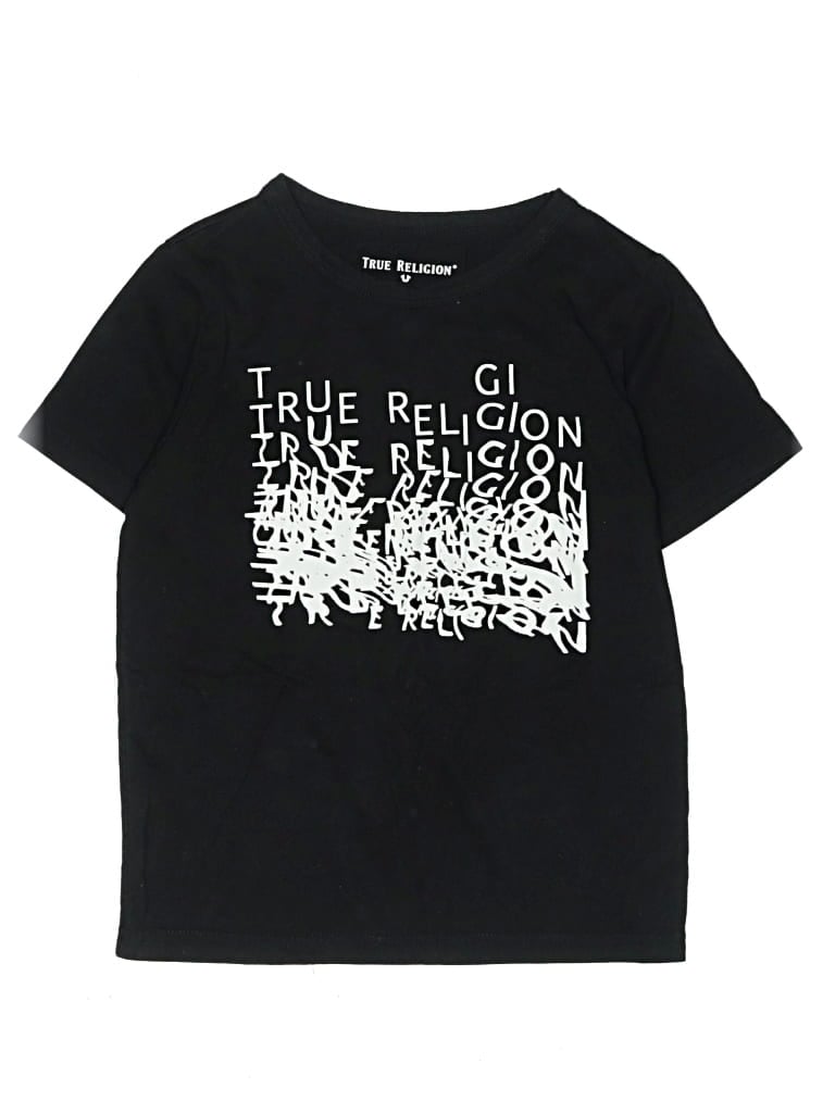 Pre-owned True Religion Kids' Short Sleeve T-shirt In Black