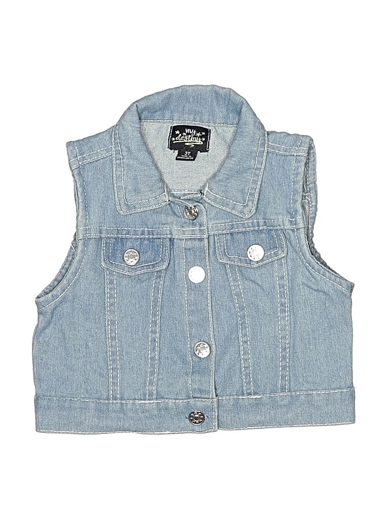 Pre-owned Assorted Brands Kids' Denim Vest In Blue