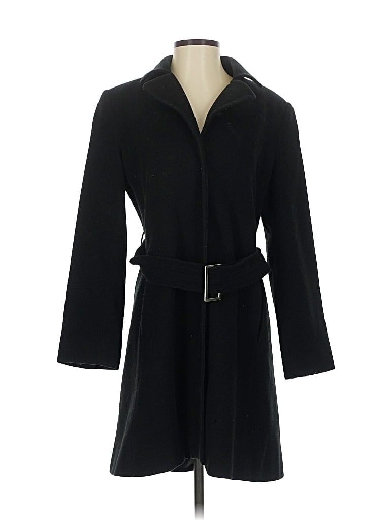 Pre-owned Kristen Blake Wool Coat In Black