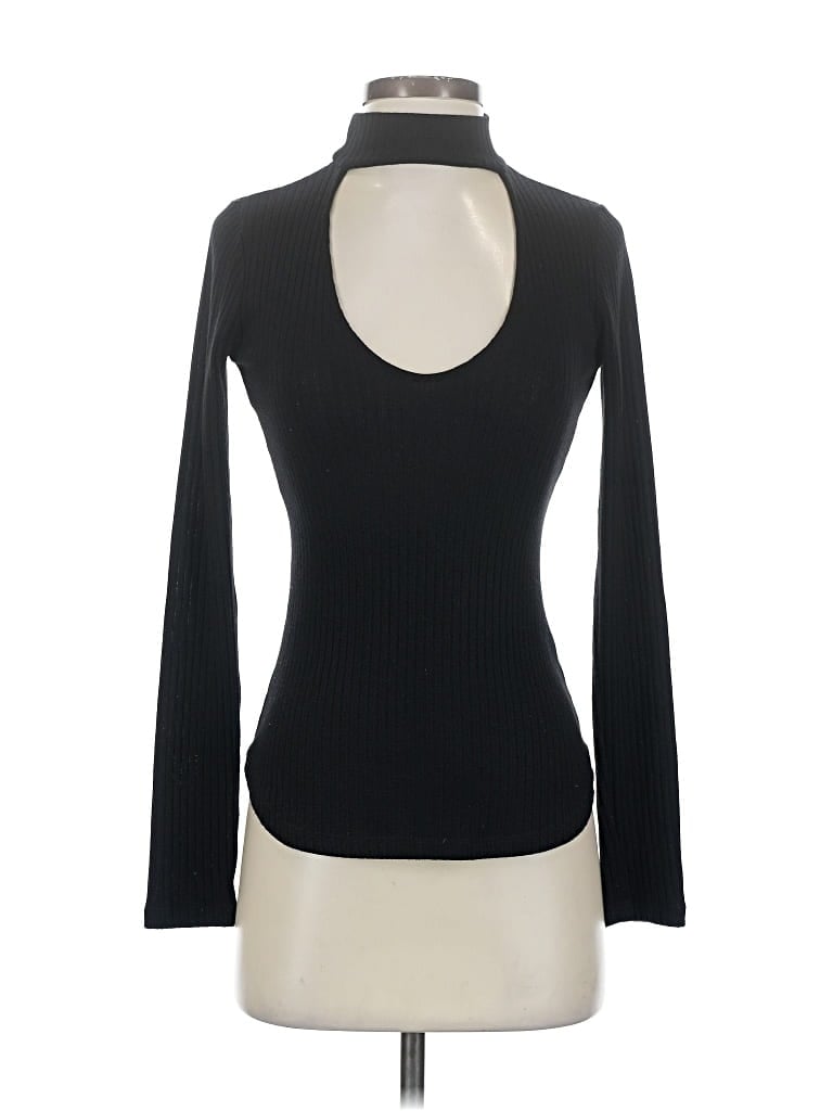 Pre-owned Splendid Long Sleeve Turtleneck In Black