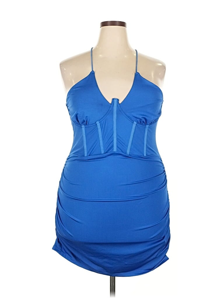 Shein Curve Cocktail Dress In Blue