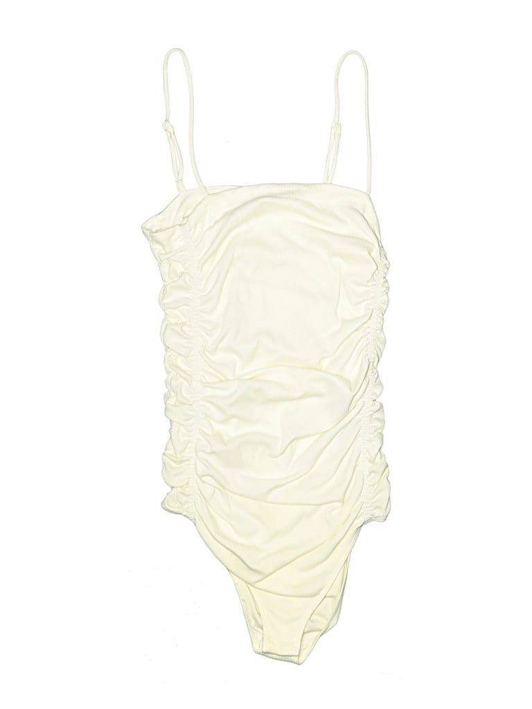 Pre-owned Intimately By Free People Bodysuit In White