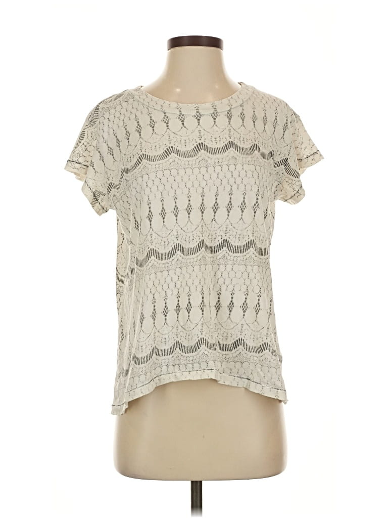 Pre-owned Current Elliott Short Sleeve T-shirt In White