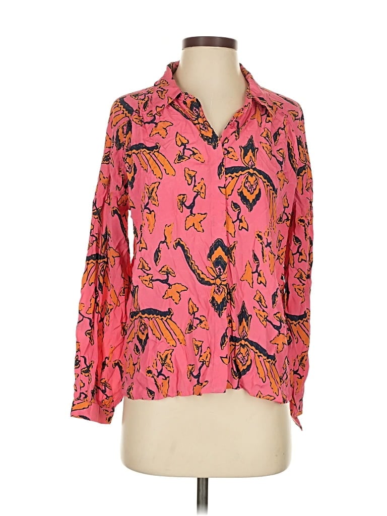 Pre-owned Ba&sh Long Sleeve Blouse In Pink