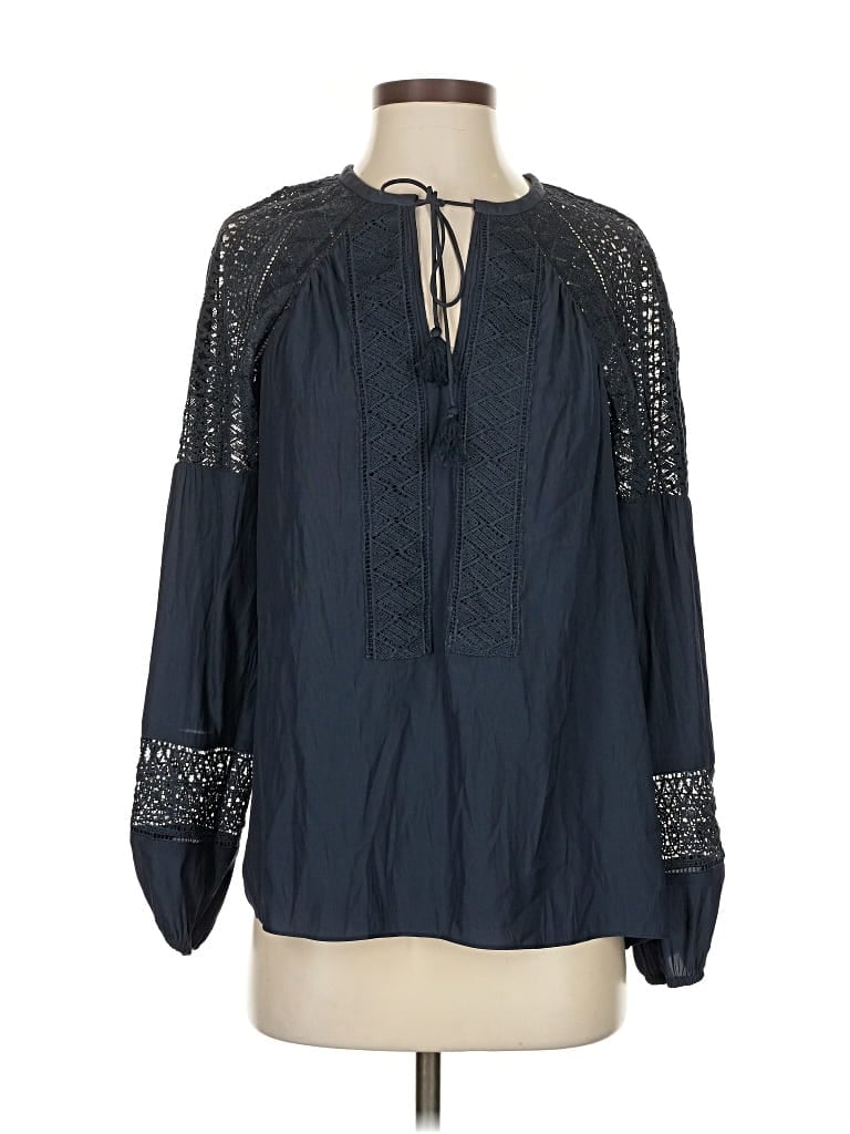 Pre-owned Ramy Brook Long Sleeve Blouse In Blue