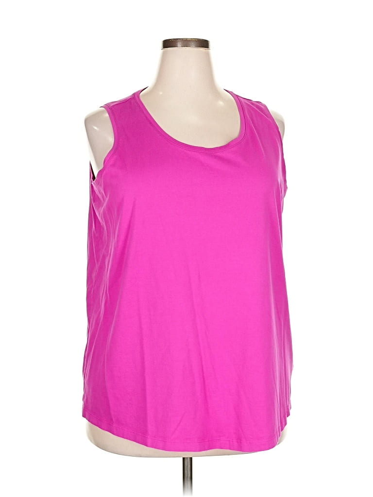 Pre-owned Lands' End Sleeveless T-shirt In Pink