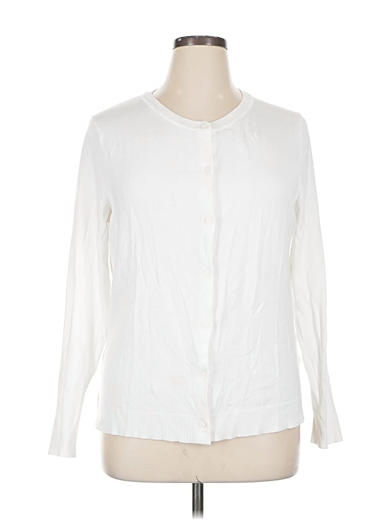 Pre-owned Style & Co Cardigan Sweater In White
