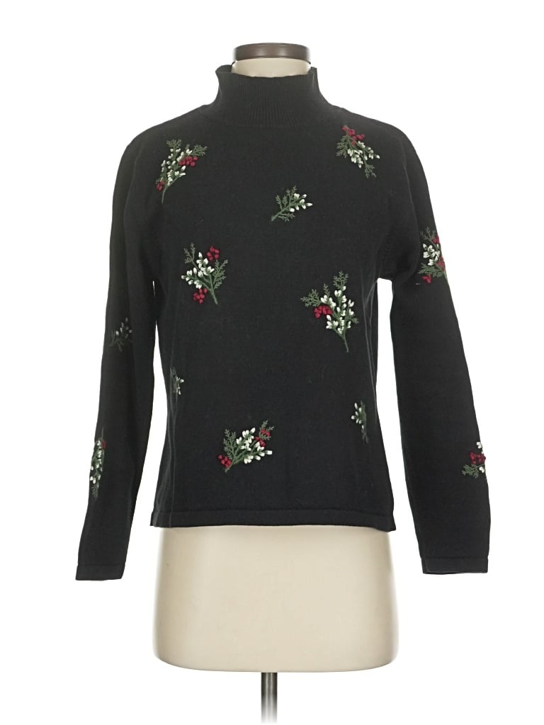 Pre-owned Talbots Turtleneck Sweater In Black