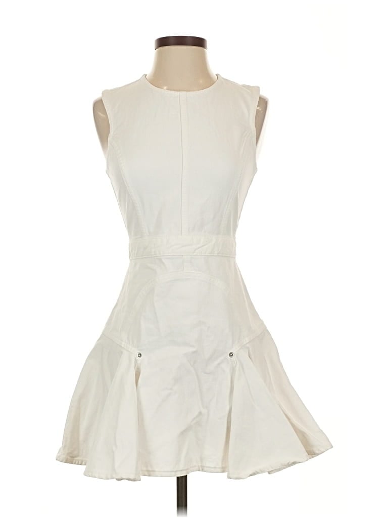 Pre-owned 7 For All Mankind Cocktail Dress In White
