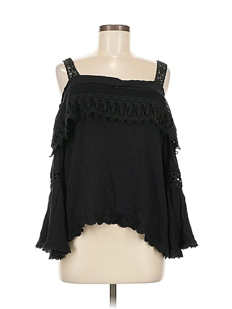 Pre-owned Lumie Sleeveless Blouse In Black
