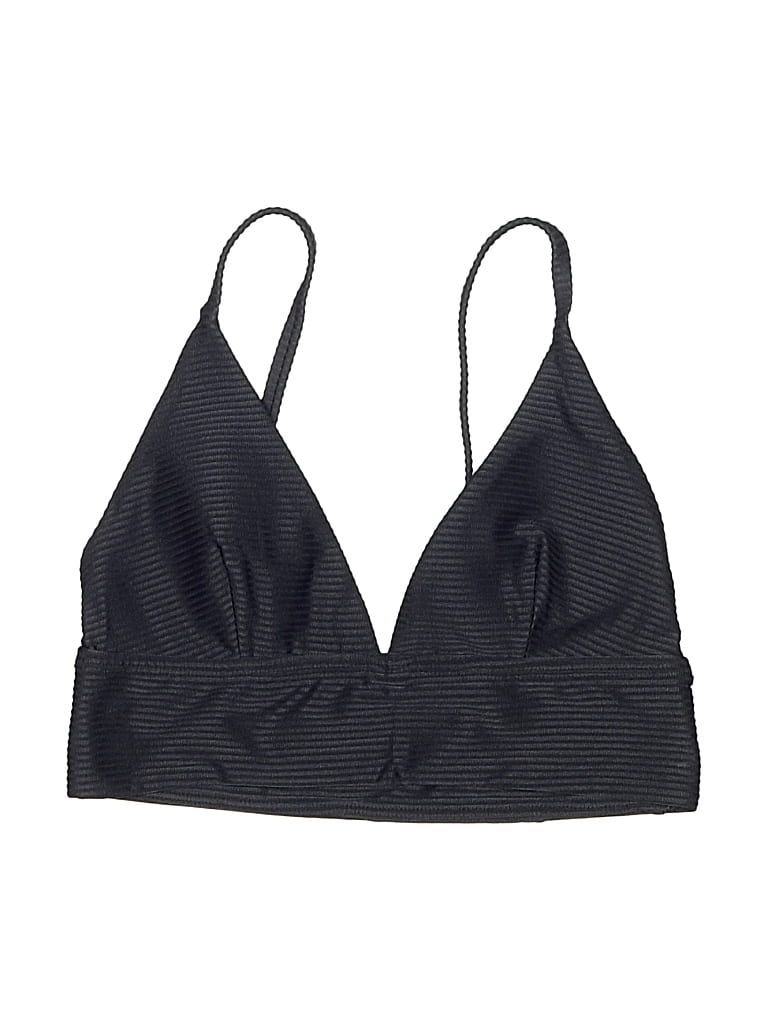 Pre-owned Aéropostale Swimsuit Top Black Chevron/herringbone Pattern Swimwear