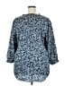 Vince Camuto 100% Polyester Blue 3/4 Sleeve Blouse Size 2X - photo 2