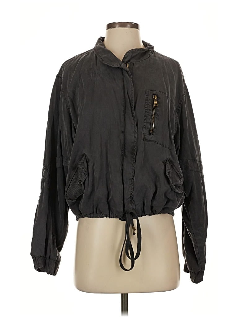 Pre-owned Young Fabulous & Broke Windbreaker Jacket In Gray