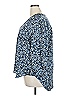 Vince Camuto 100% Polyester Blue 3/4 Sleeve Blouse Size 2X - photo 5