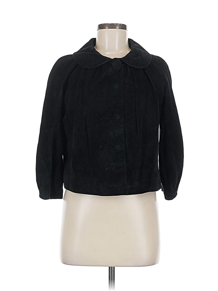 Pre-owned Live A Little Faux Fur Jacket In Black