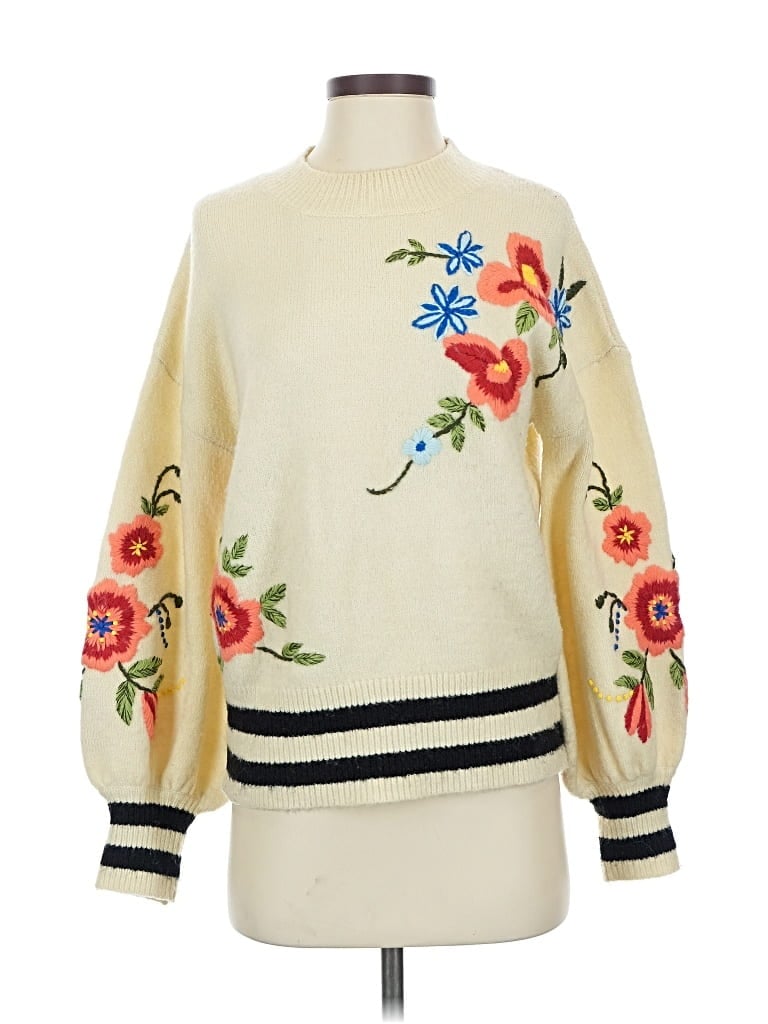 Pre-owned Harlyn Pullover Sweater In White