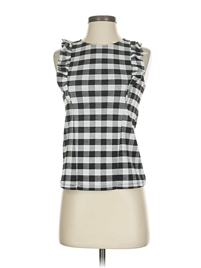 Pre-owned Ann Taylor Sleeveless Blouse In Gray
