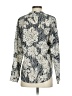 Collective Concepts 100% Polyester Print Silver Long Sleeve Blouse Size XS - photo 2