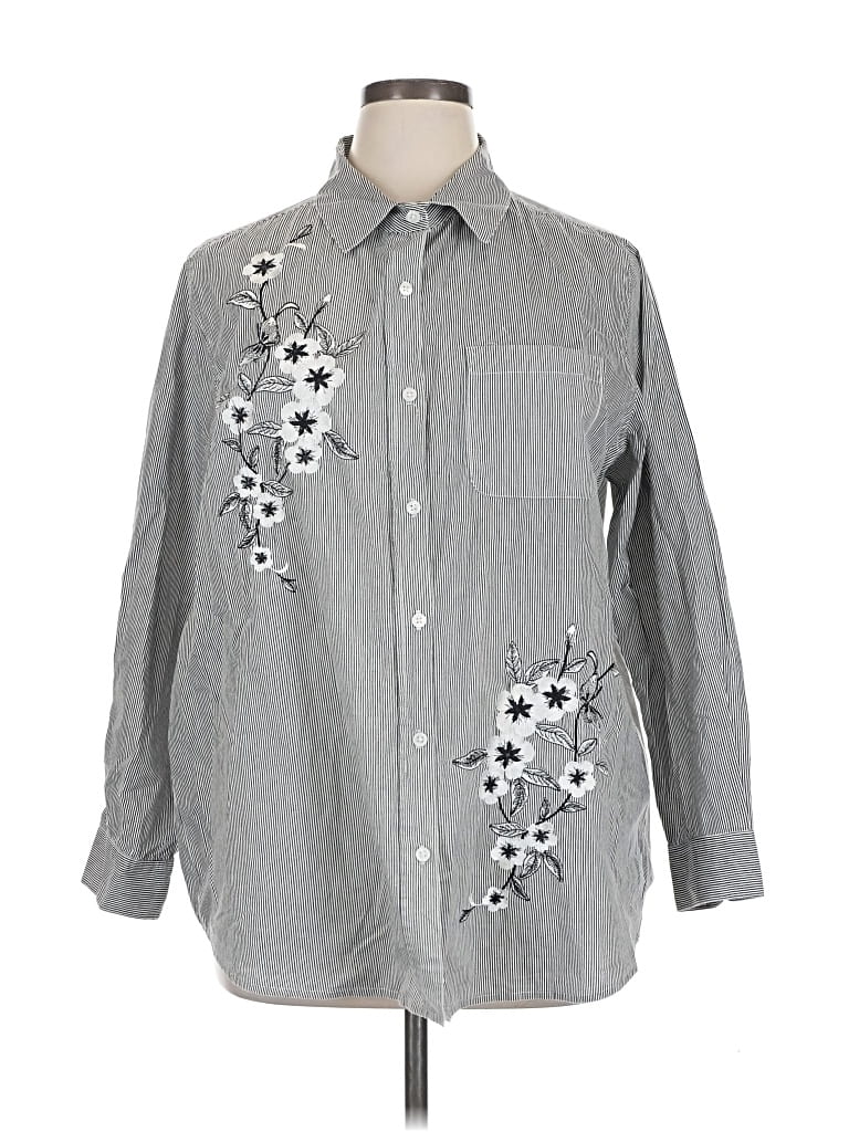 Pre-owned Serengeti Long Sleeve Button Down Shirt In Gray