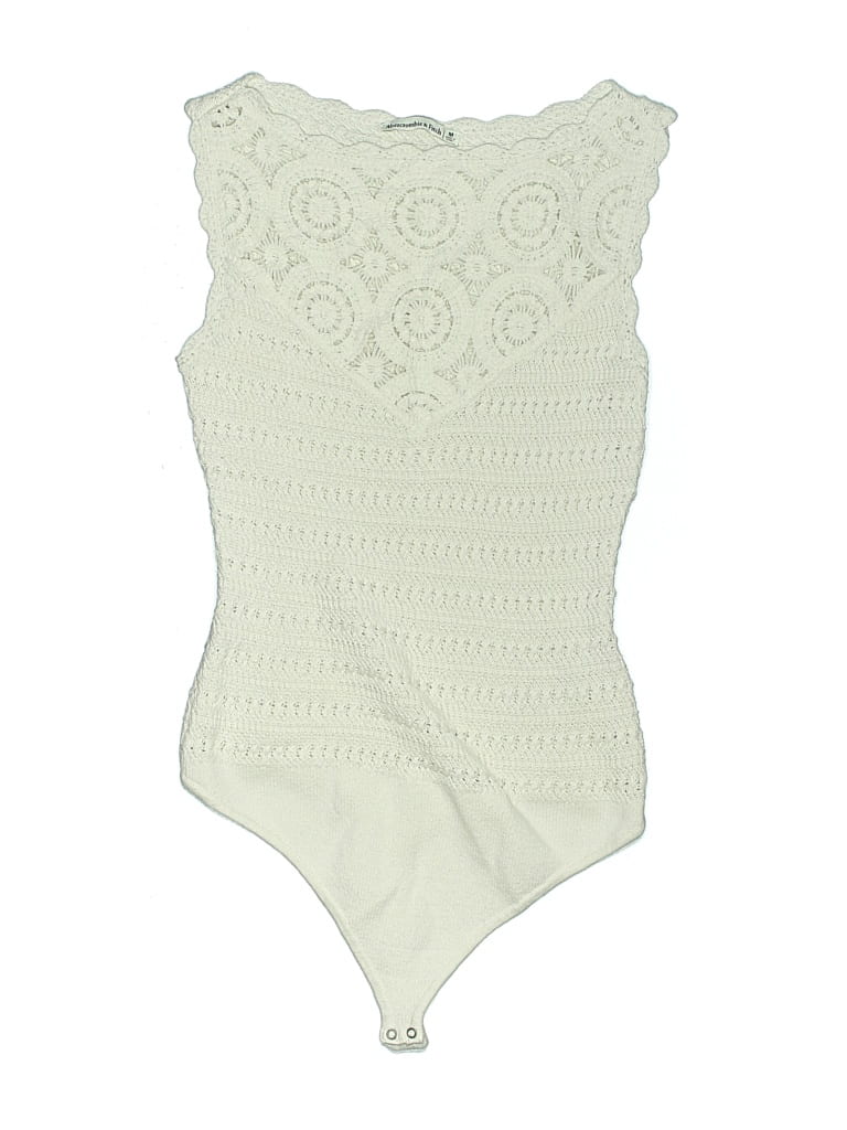 Pre-owned Abercrombie & Fitch Bodysuit In White