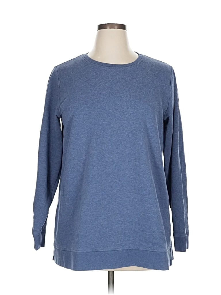 Pre-owned Lands' End Pullover Sweater In Blue