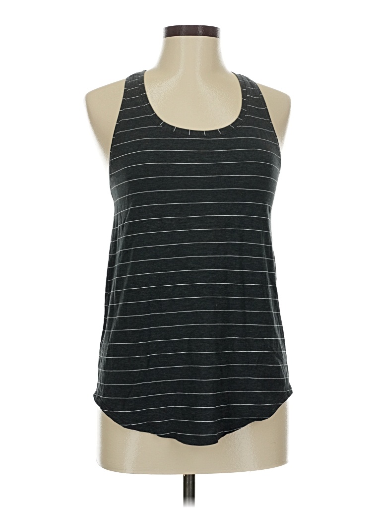 Pre-owned Lululemon Athletica Tank Top Gray Halter Neckline Tops