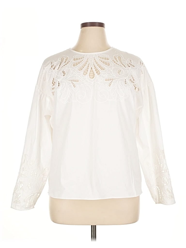 Magaschoni Long Sleeve Blouse In White
