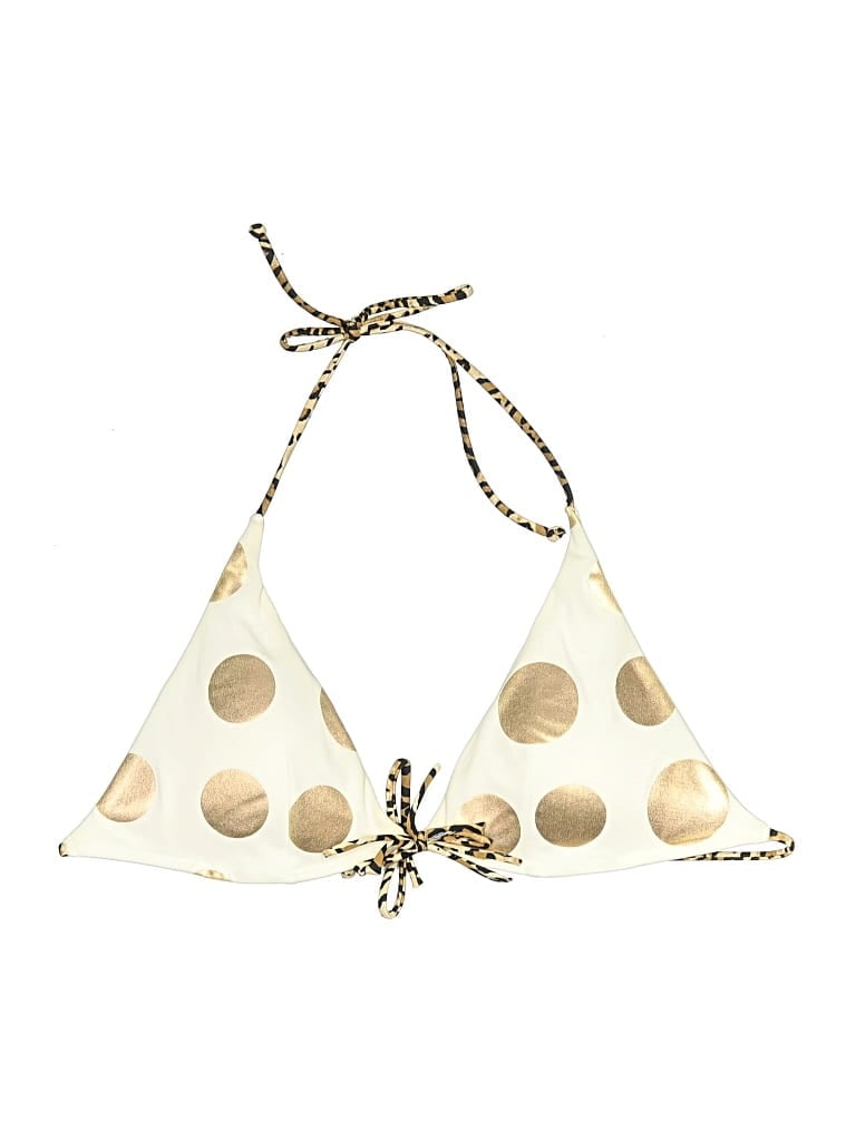 Pre-owned Victoria's Secret Swimsuit Top Gold Swimwear