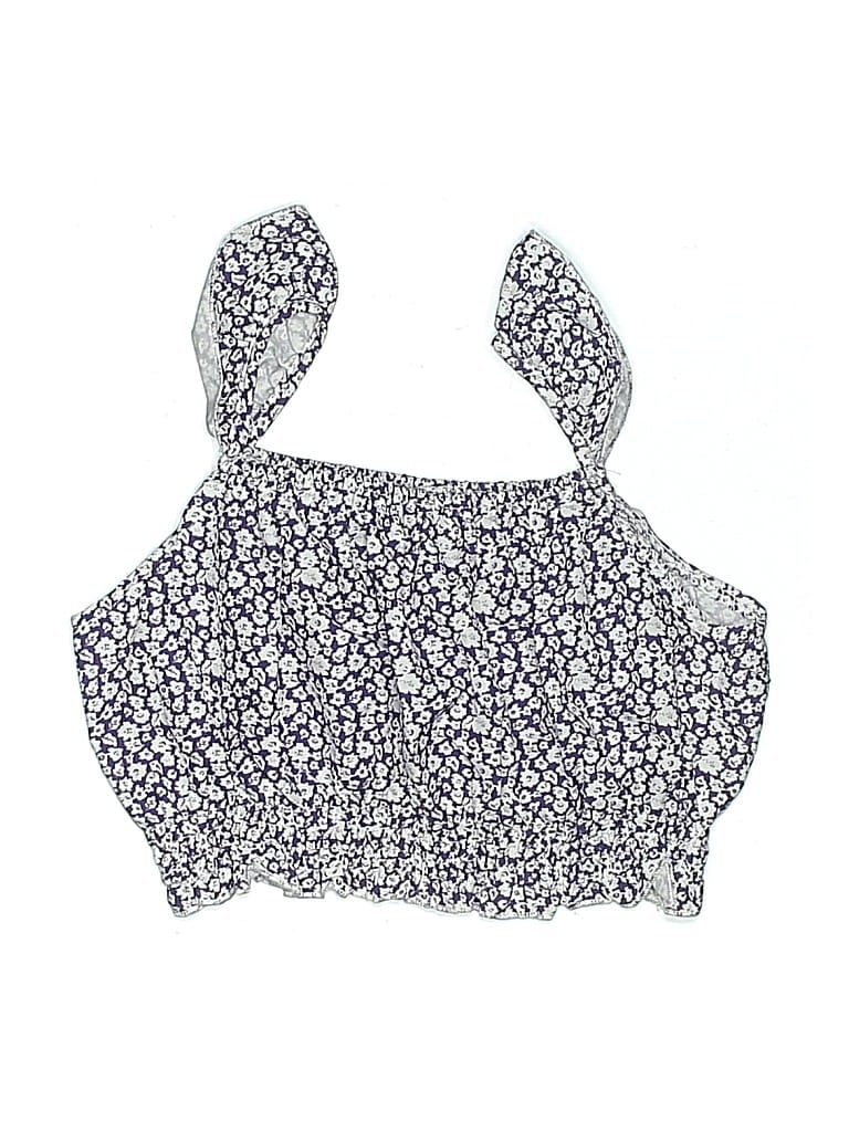 Pre-owned Shein Kids' Sleeveless Top Blue Strapless Neckline Tops