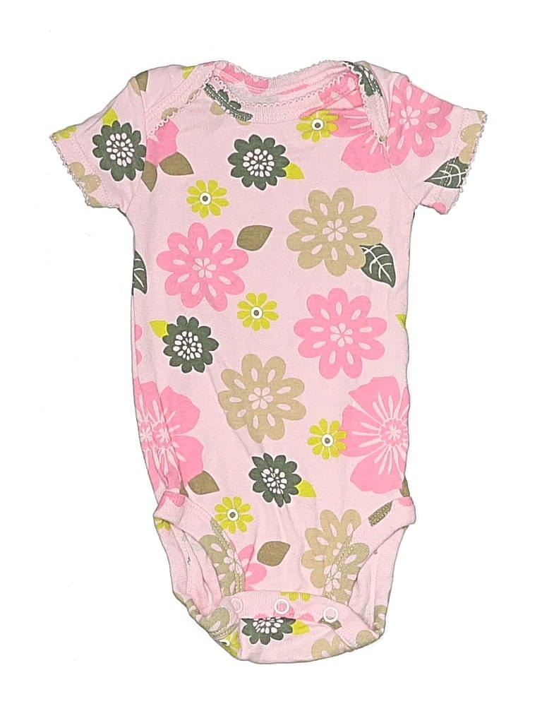 Pre-owned Just One You Made By Carter's Babies' Short Sleeve Onesie In Pink