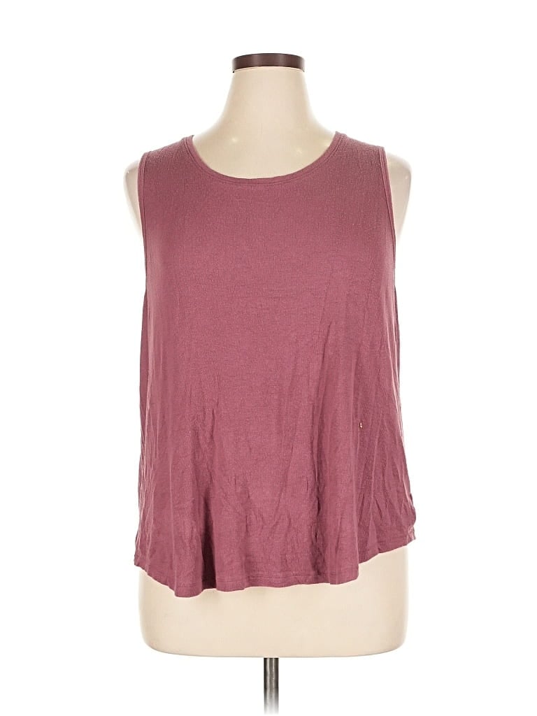 Pre-owned Athleta Sleeveless T-shirt In Burgundy