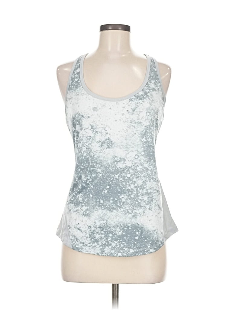 Pre-owned Active Tank Top Silver Halter Neckline Tops
