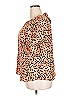 Papermoon 100% Polyester Animal Print Orange Pink Short Sleeve Blouse Size XXL - photo 5