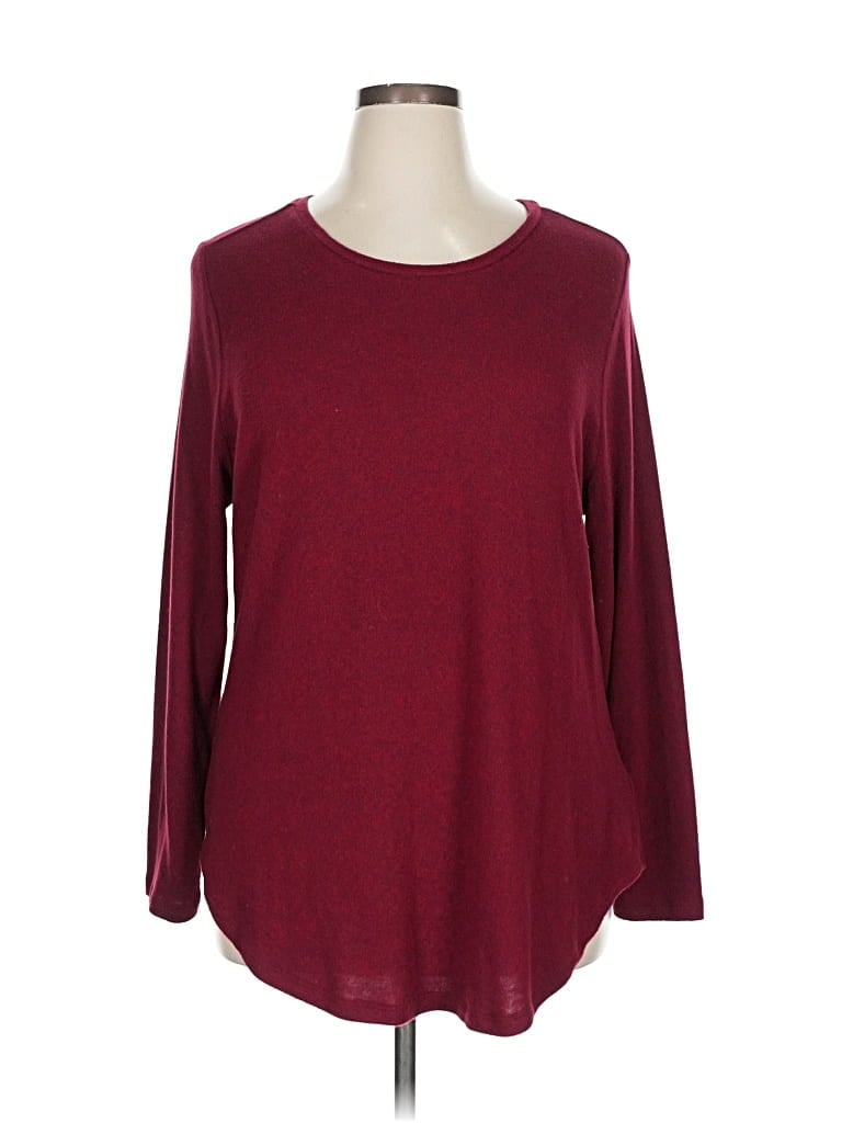 Pre-owned Old Navy 3/4 Sleeve T-shirt In Burgundy