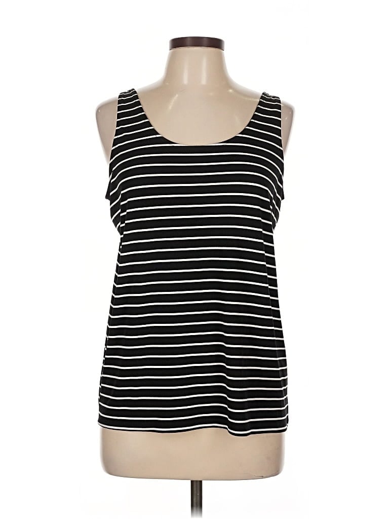 Chico's Tank Top Black Strapless Neckline Tops In Black