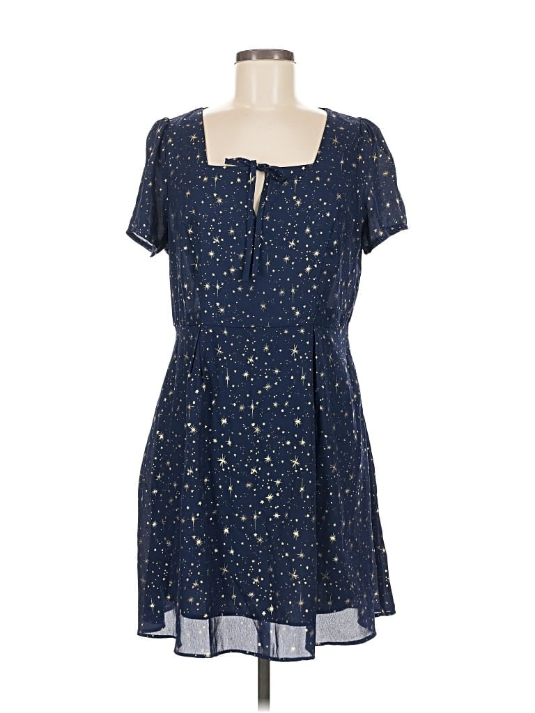 Pre-owned Allegra K Casual Dress In Blue