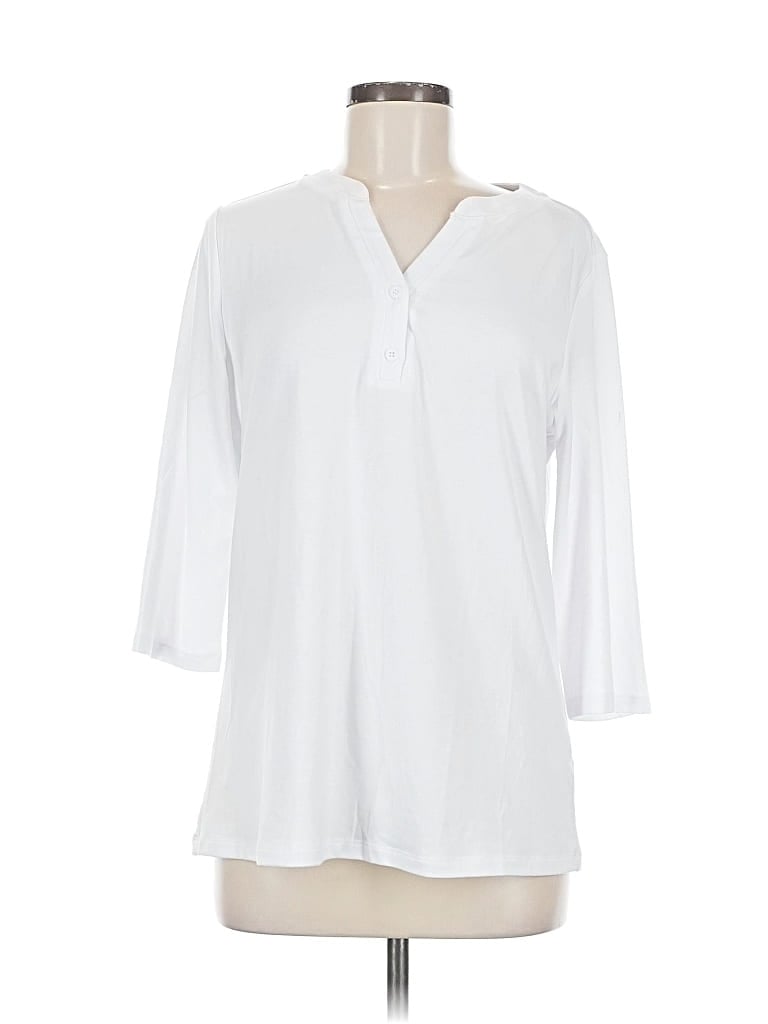 Assorted Brands 3/4 Sleeve T-shirt In White