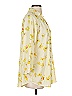CAbi 100% Polyester Floral Yellow 3/4 Sleeve Blouse Size S - photo 4
