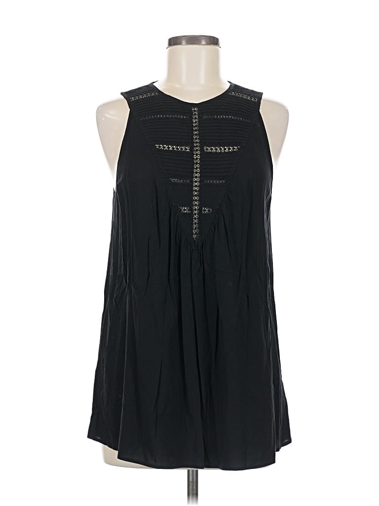 Pre-owned Theory Sleeveless Blouse In Black