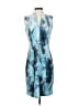 T Tahari Graphic Blue Cocktail Dress Size 4 - photo 1