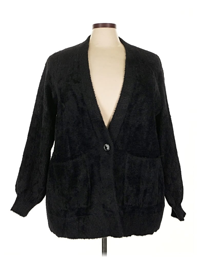 Pre-owned Nine West Cardigan Sweater In Black