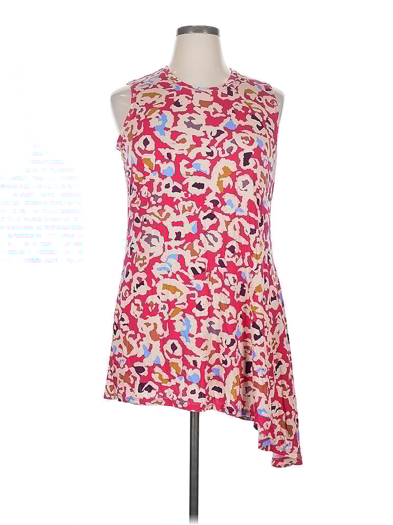 Pre-owned Logo Layers Cocktail Dress In Pink