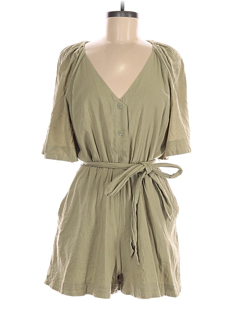 Pre-owned Express Romper In Green
