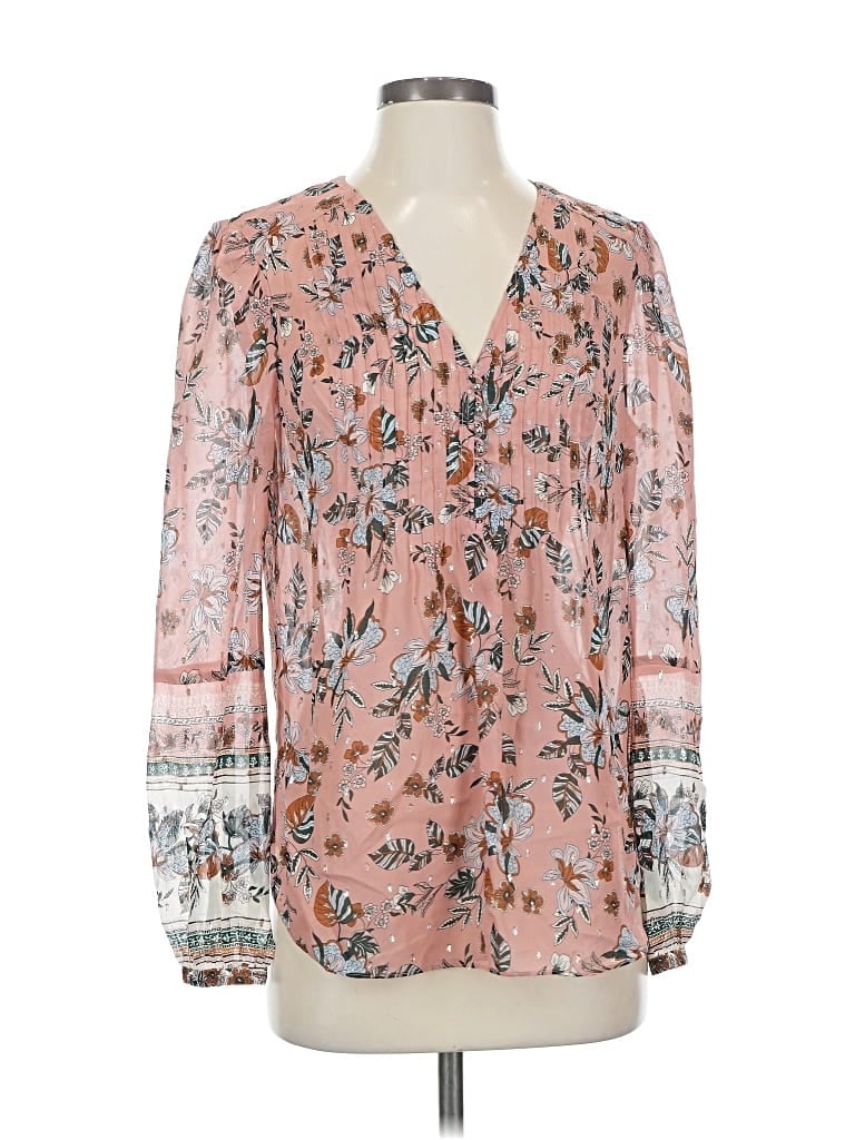 Pre-owned Veronica Beard Long Sleeve Blouse In Pink