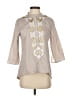 Figue Tan 3/4 Sleeve Blouse Size S - photo 1
